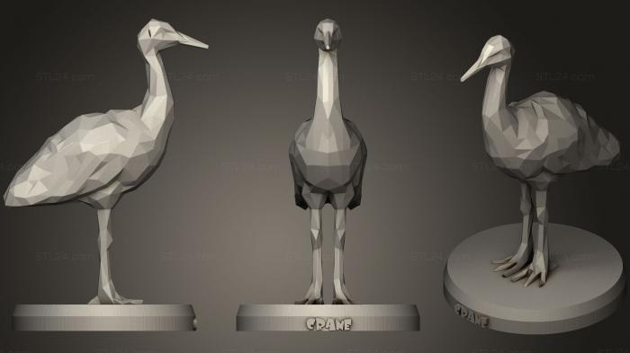Статуэтки животных (Поли Кран, STKJ_1301) 3D модель для ЧПУ станка